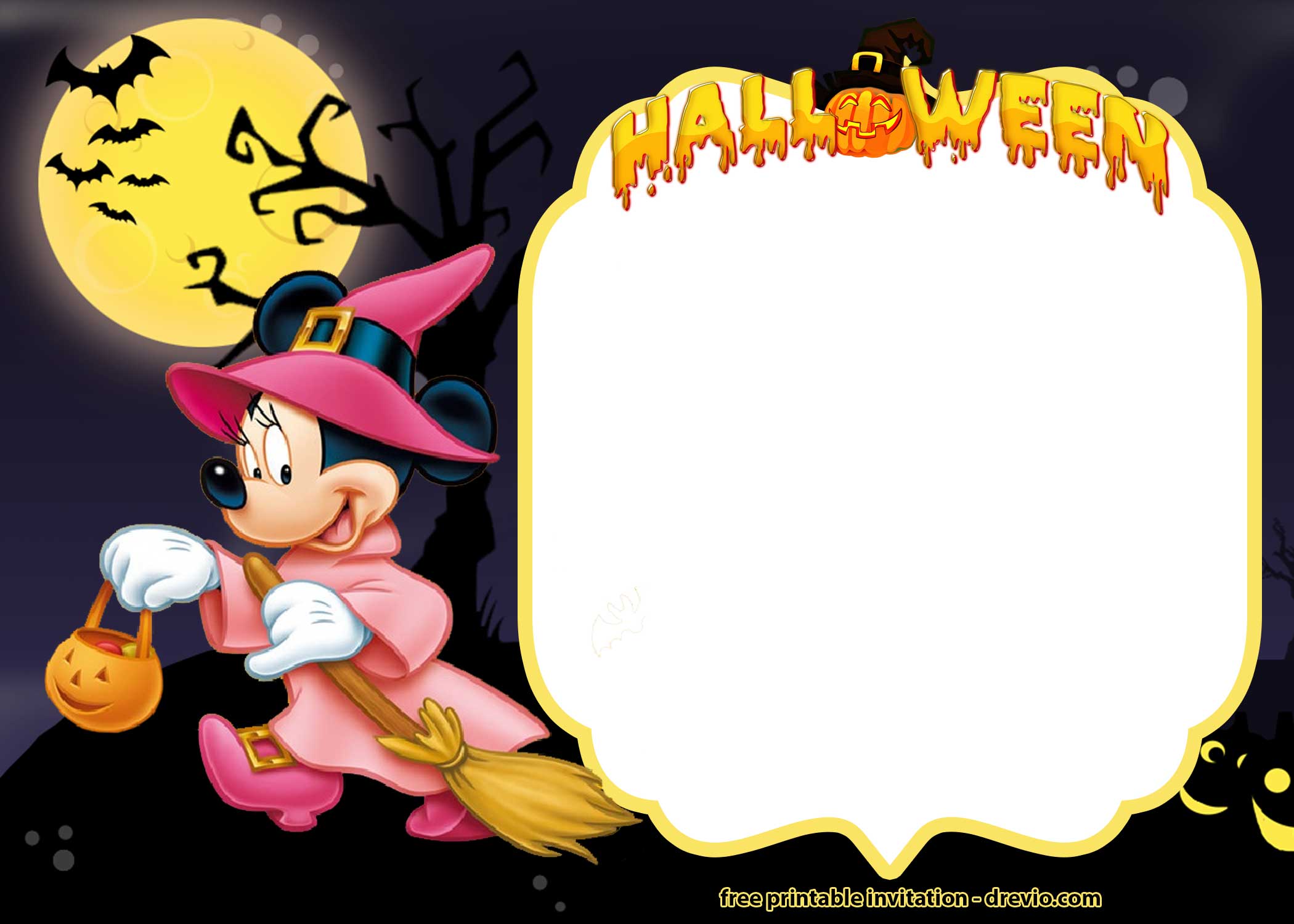 Free Halloween Invitation Template from www.drevio.com
