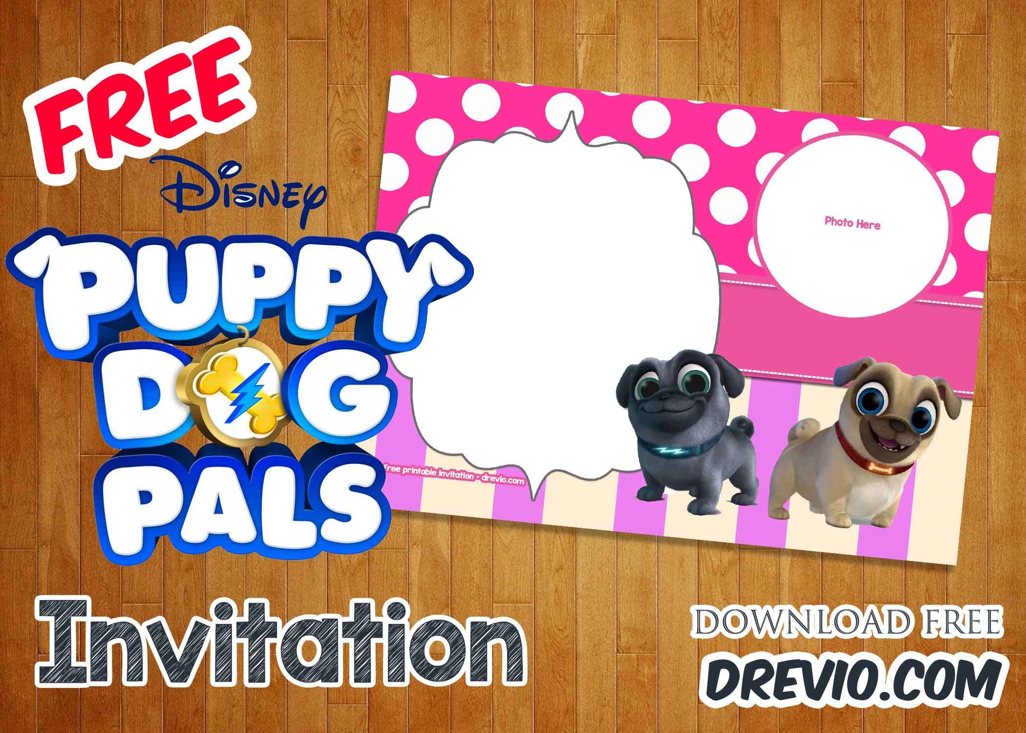 Free Disney Puppy Dog Pals Invitation Templates Download Hundreds Free Printable Birthday Invitation Templates