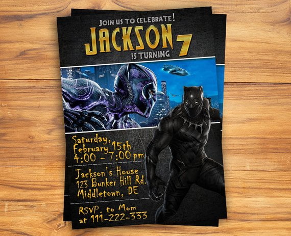 Free Black Panther Invitation Template Download Hundreds Free Printable Birthday Invitation Templates