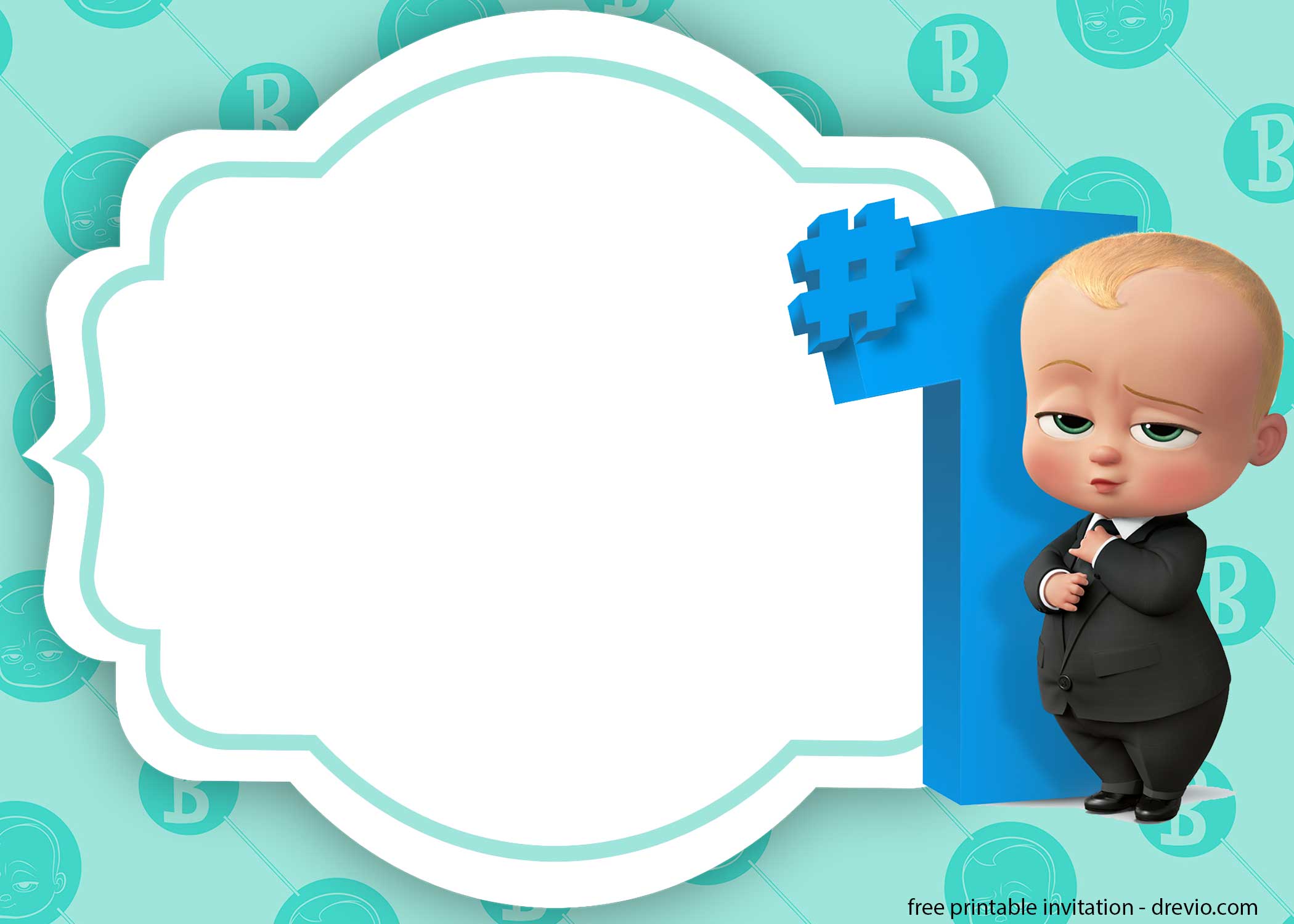 Free Printable Editable Blank Boss Baby Invitation Template - 10 Boss