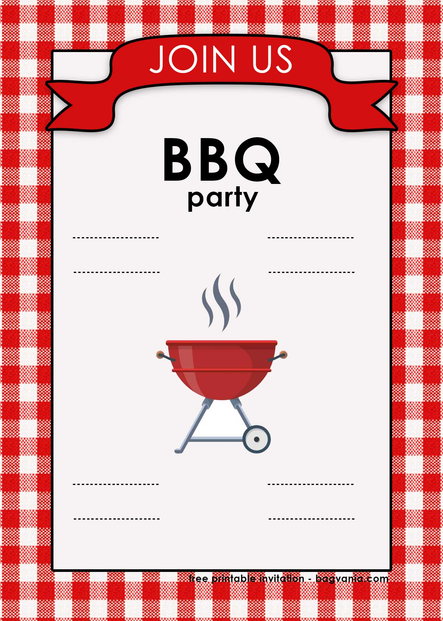FREE Printable BBQ Invitation Template for Your Parties Download