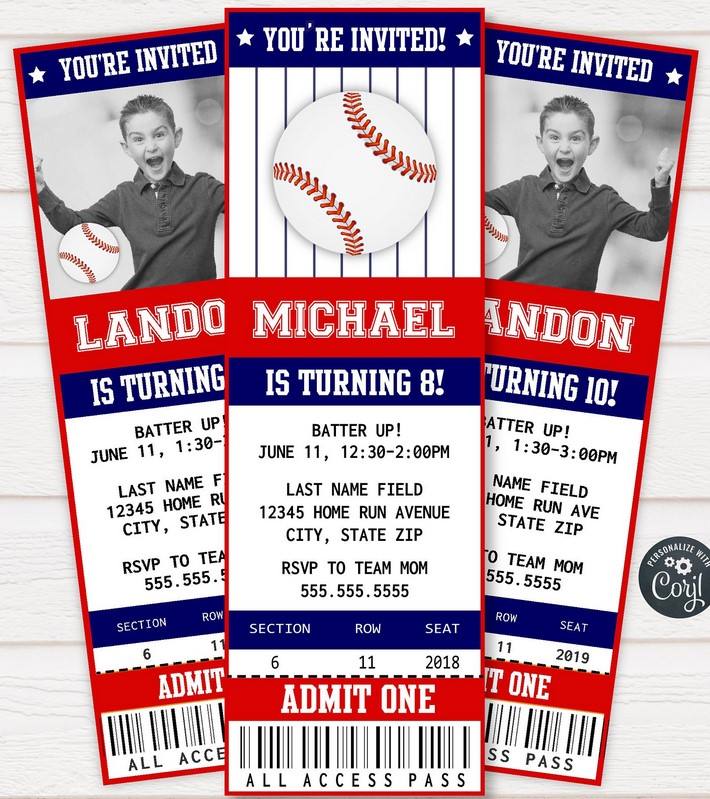 Free Printable Baseball Invite