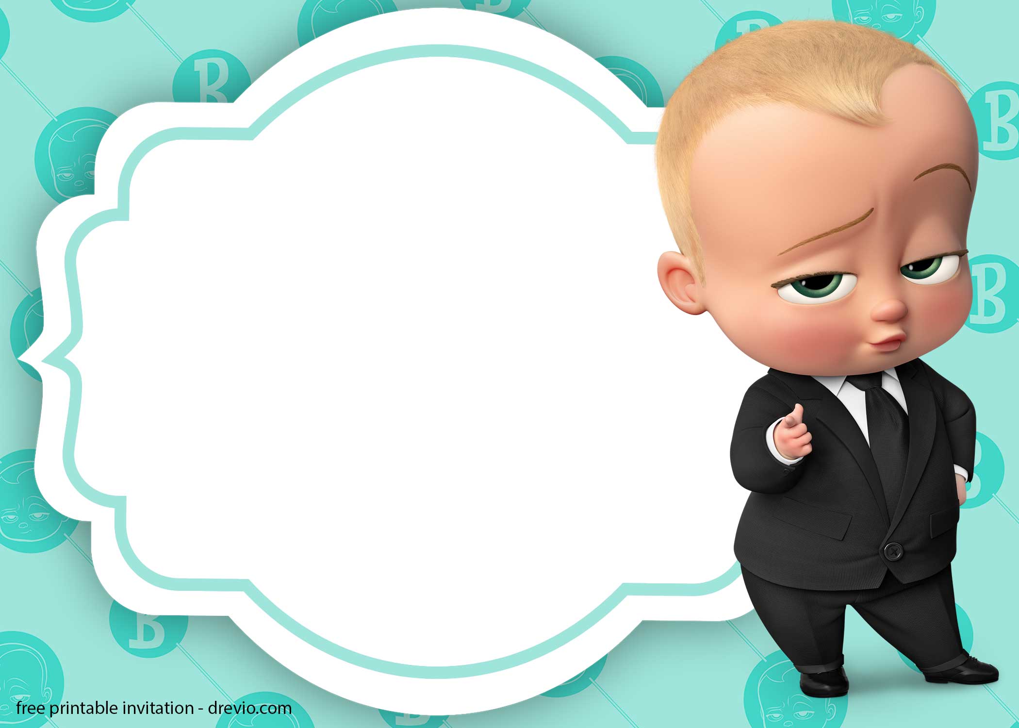 Baby Boss Invitation Template for Your Adorable Little Boss | | FREE ...