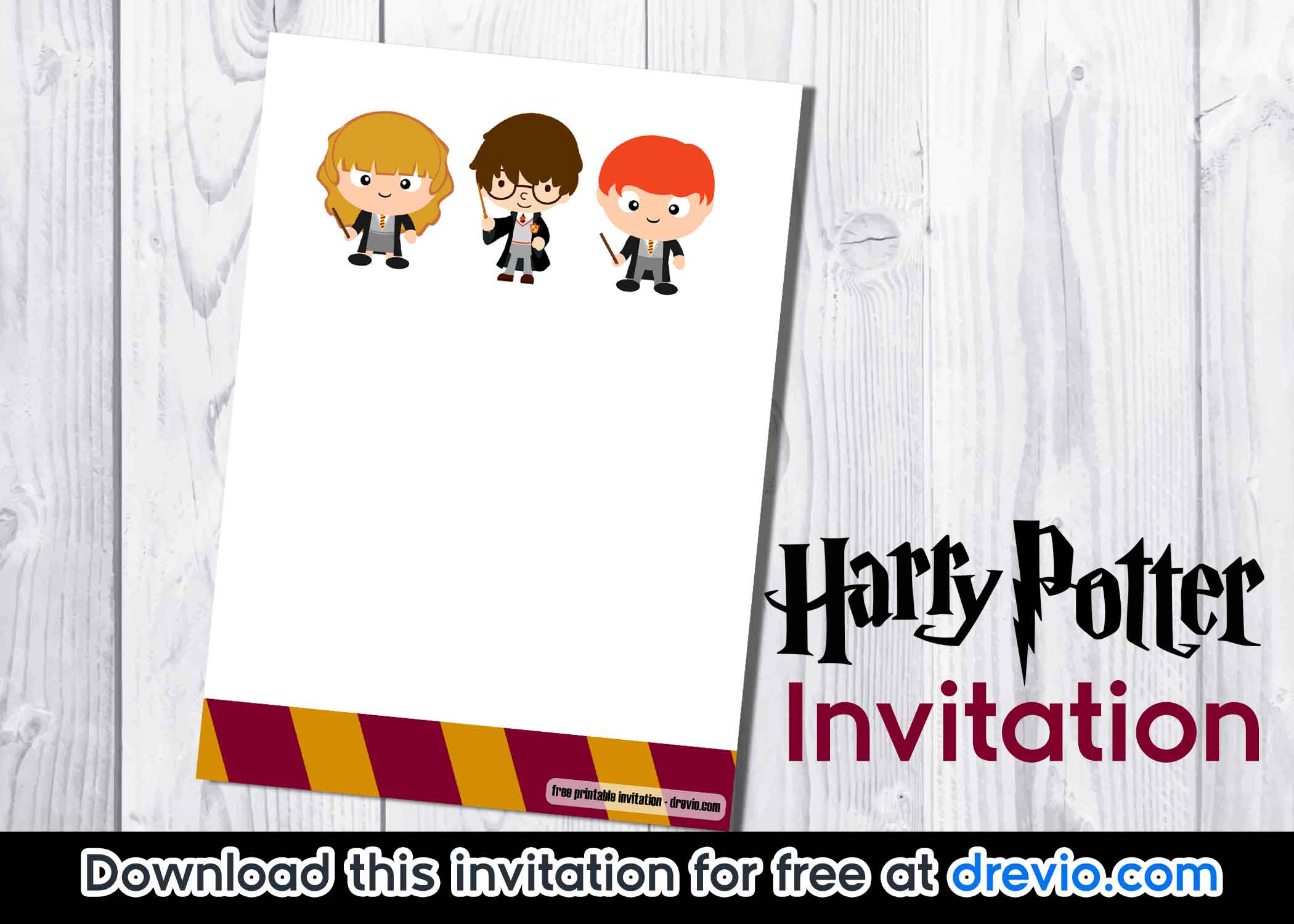 Free Harry Potter Invitation Template