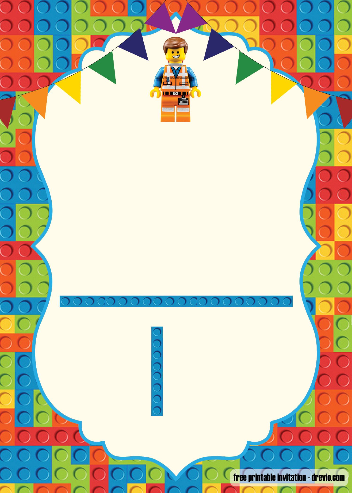 free printable lego birthday invitation template | download