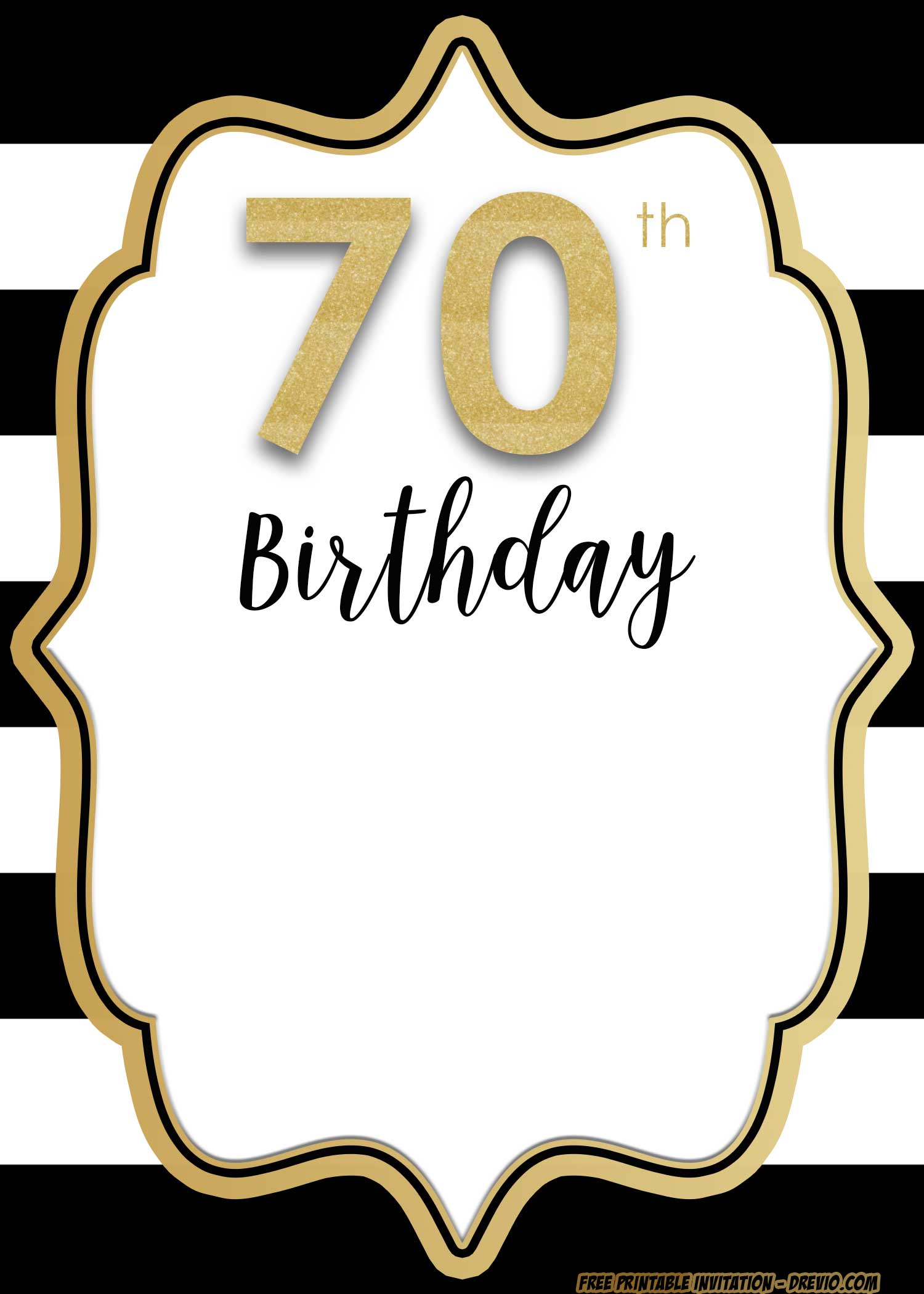 70Th Birthday Invitation Free Templates