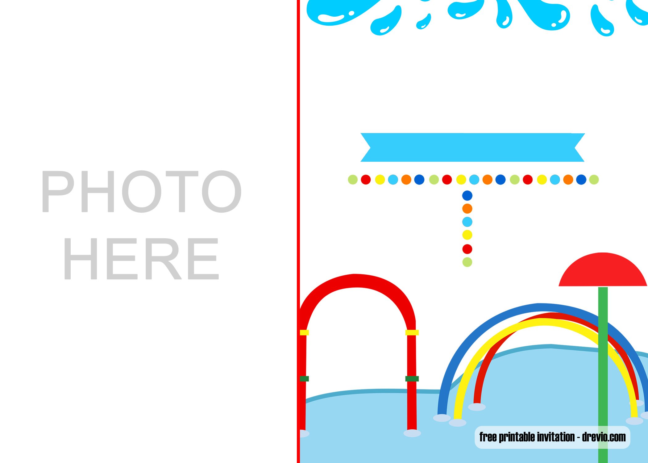 Free Splish Splash Invitation Template With Photo Download Hundreds Free Printable Birthday Invitation Templates