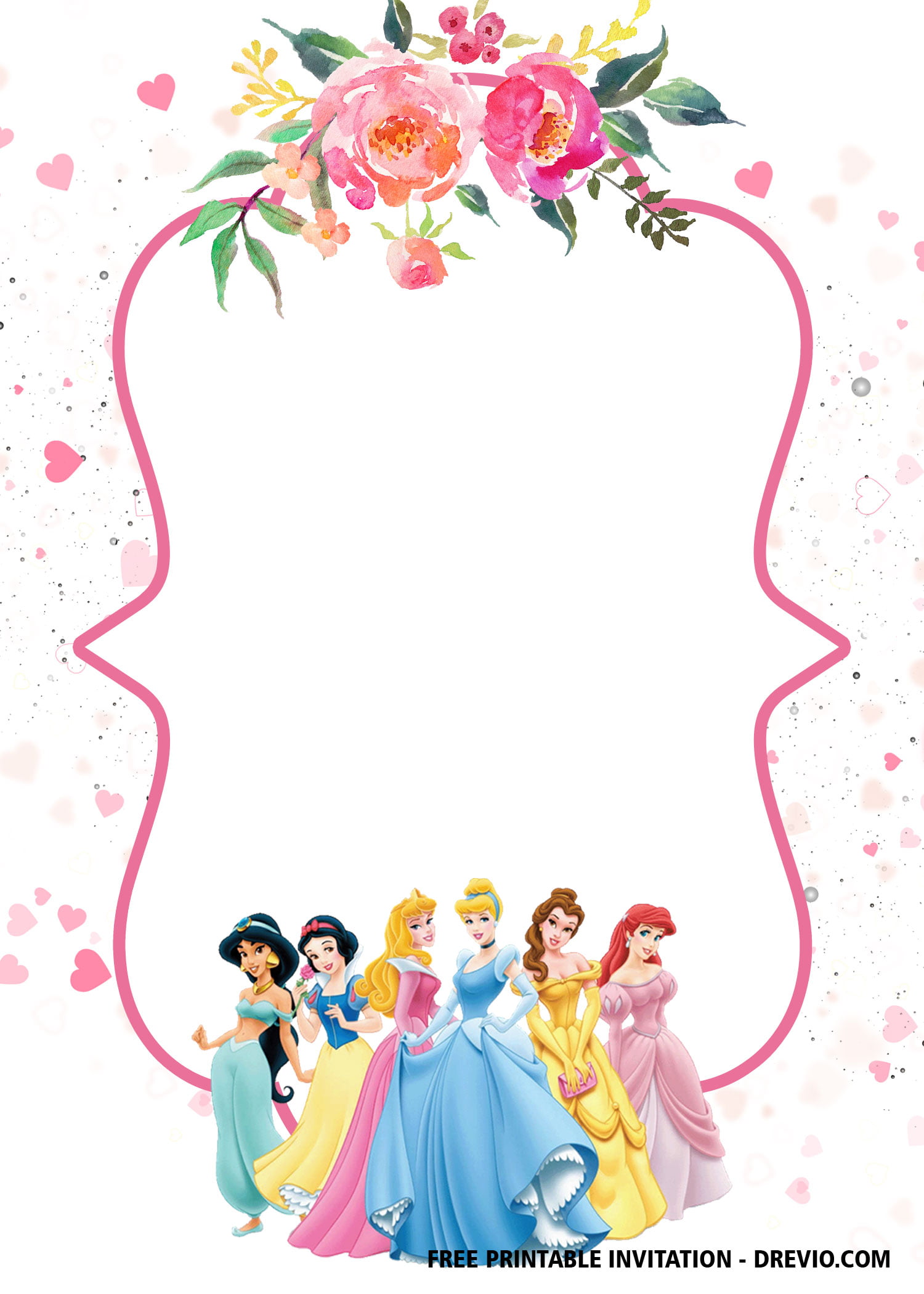 FREE Disney Princess Invitation Template for Your Little Girl’s