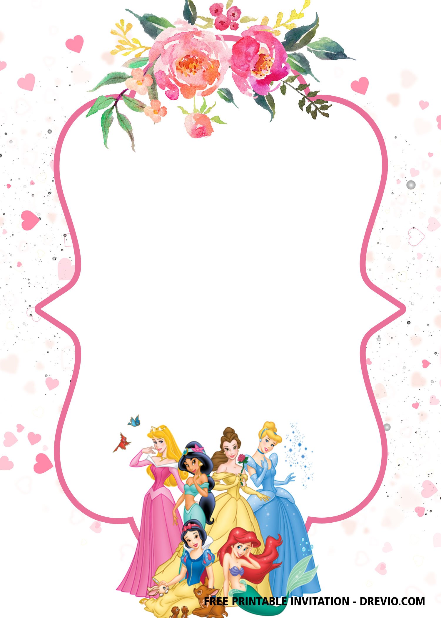 FREE Disney Princess Invitation Template for Your Little Girl s