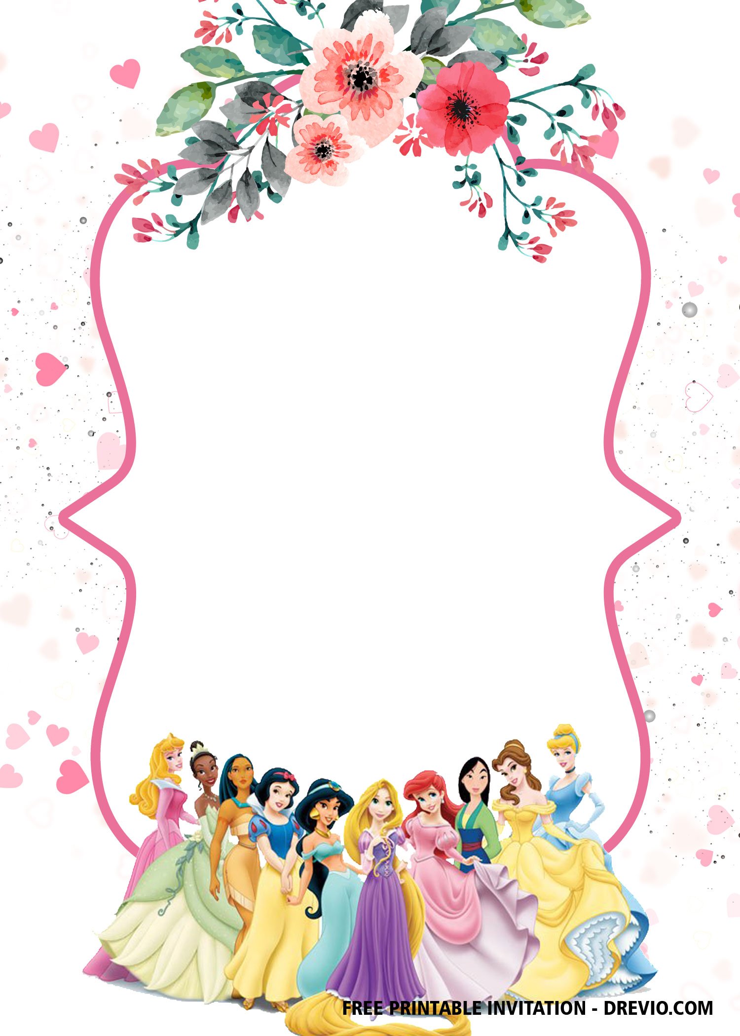 FREE Disney Princess Invitation Template for Your Little Girl's