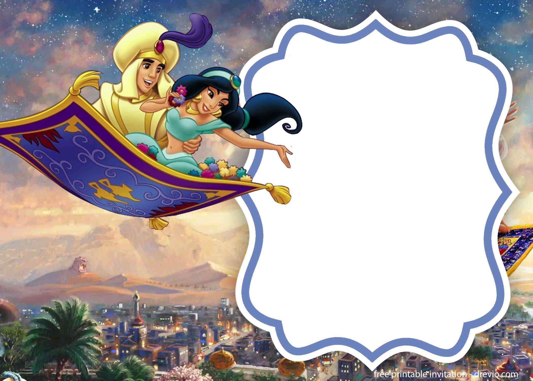 Download FREE Printable Aladdin Invitation Templates | Download ...