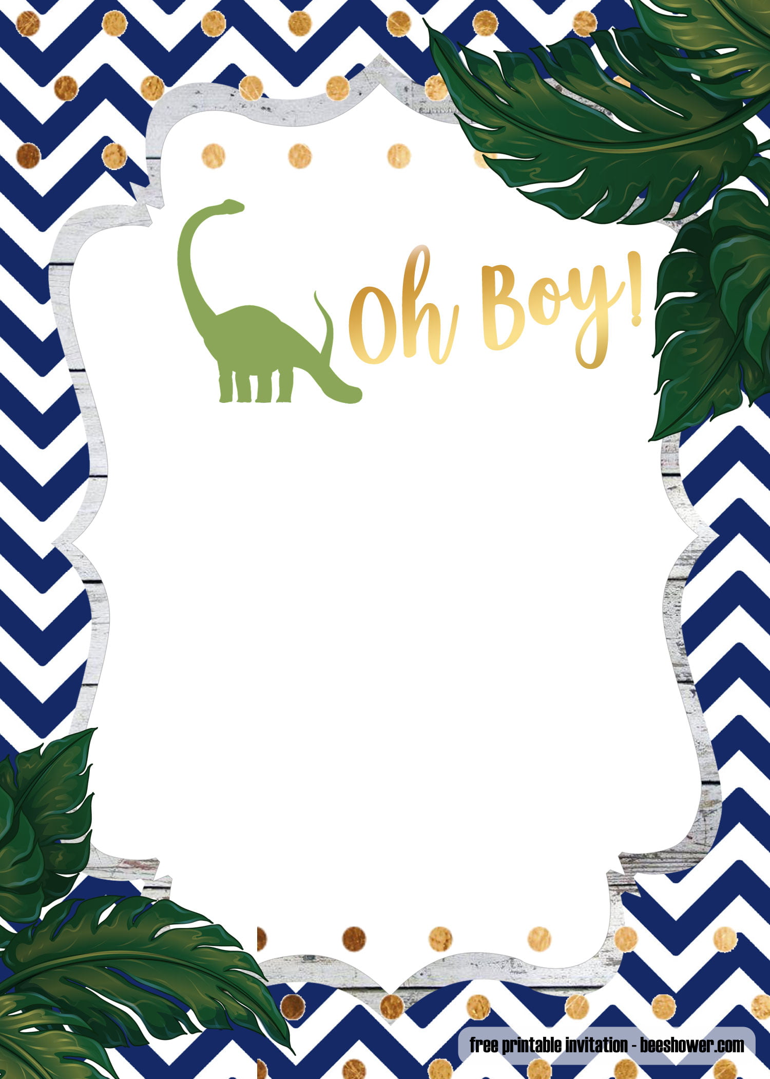 A Dinosaur Template For Your Baby Shower Invitation Download Hundreds FREE PRINTABLE Birthday
