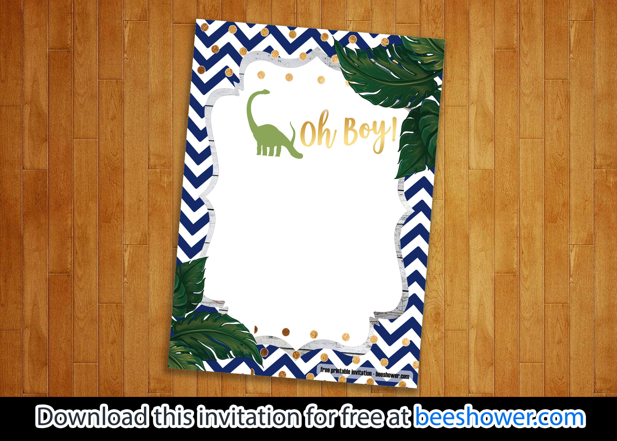 dinosaur baby shower invitation template free