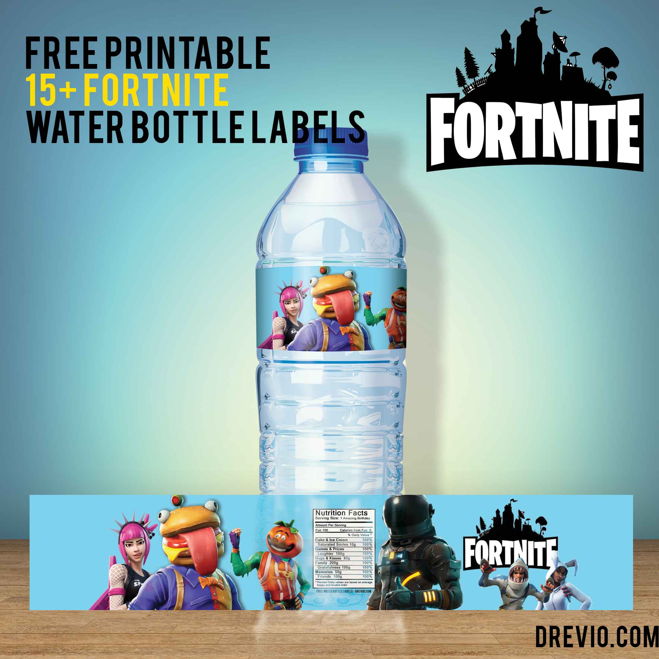 22+ FREE Fortnite Water Bottle Labels  Download Hundreds FREE Inside Birthday Water Bottle Labels Template Free