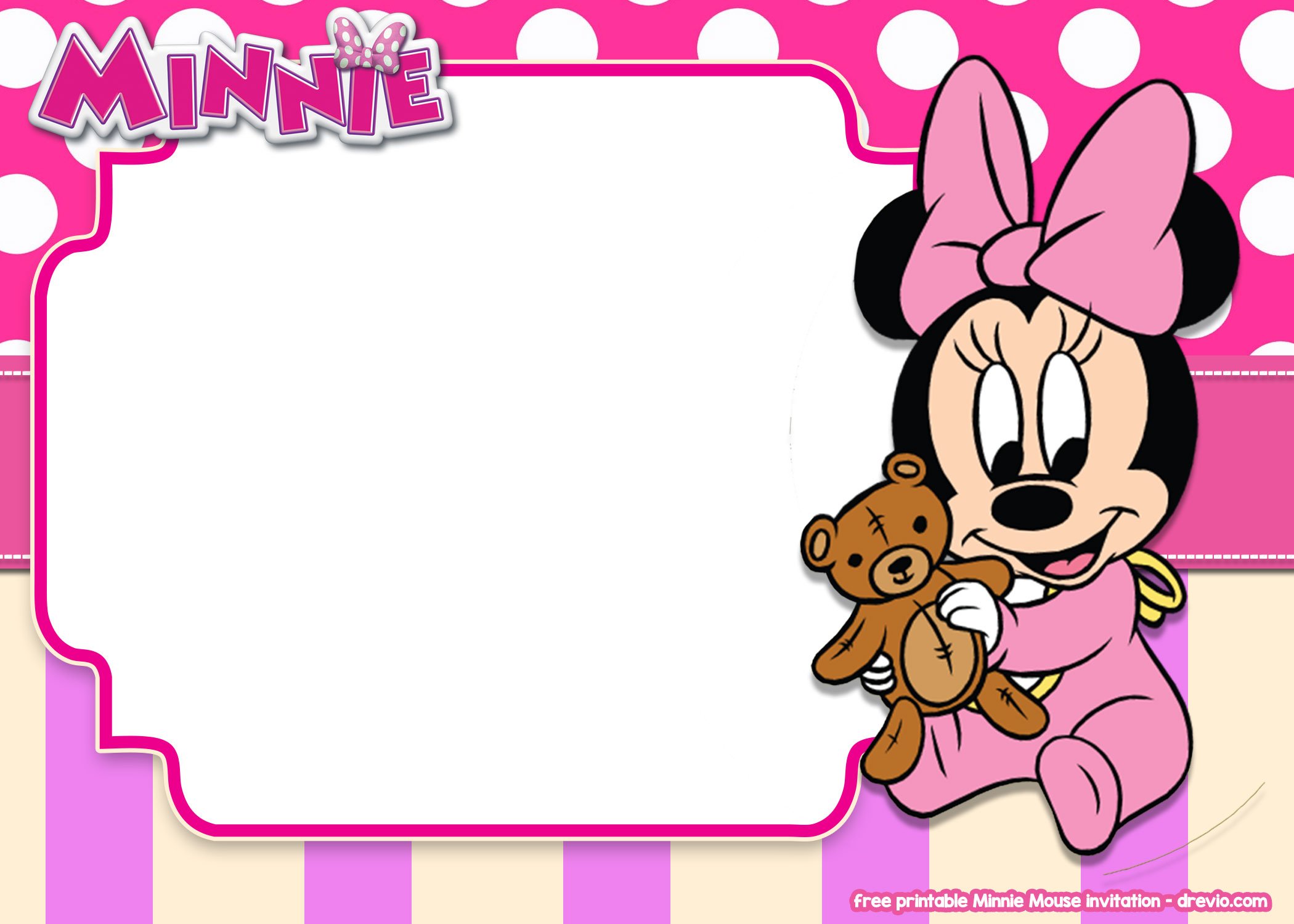 14+ FREE Printable Minnie Mouse All Ages Invitation Templates DREVIO