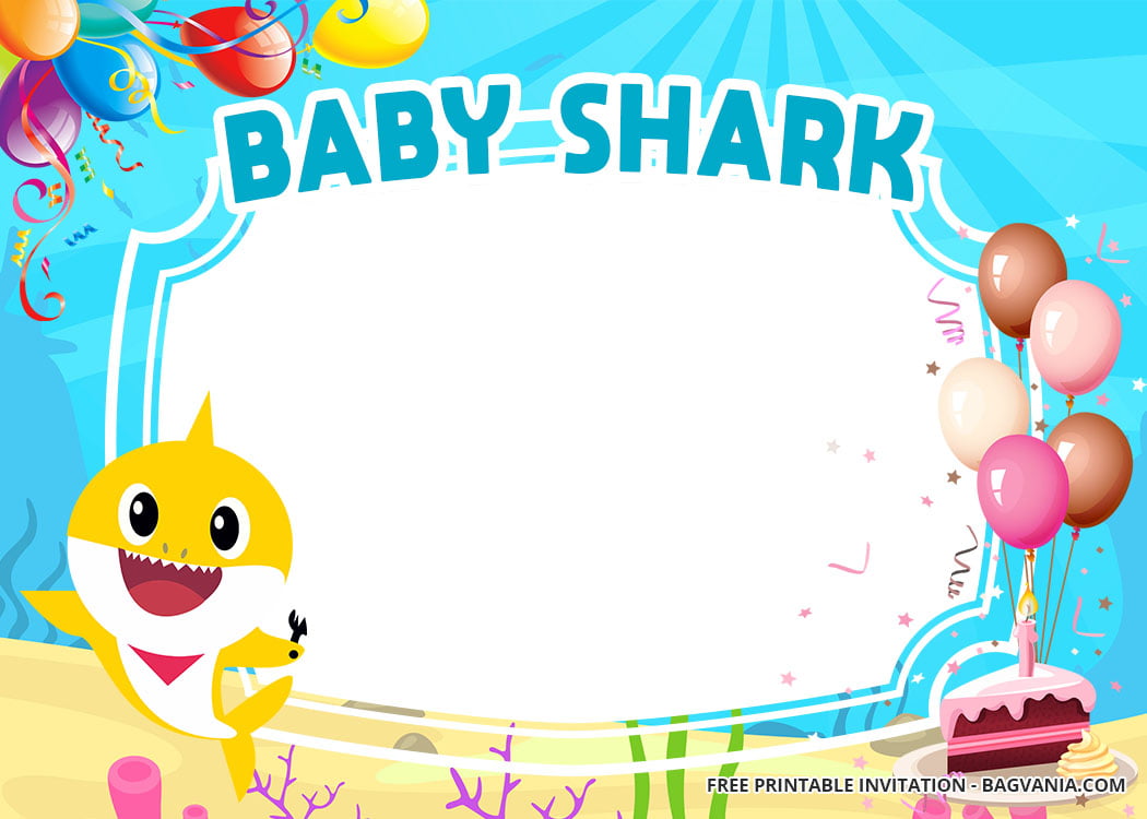 Free Baby Shark Baby Shower Invitation Templates Update Drevio