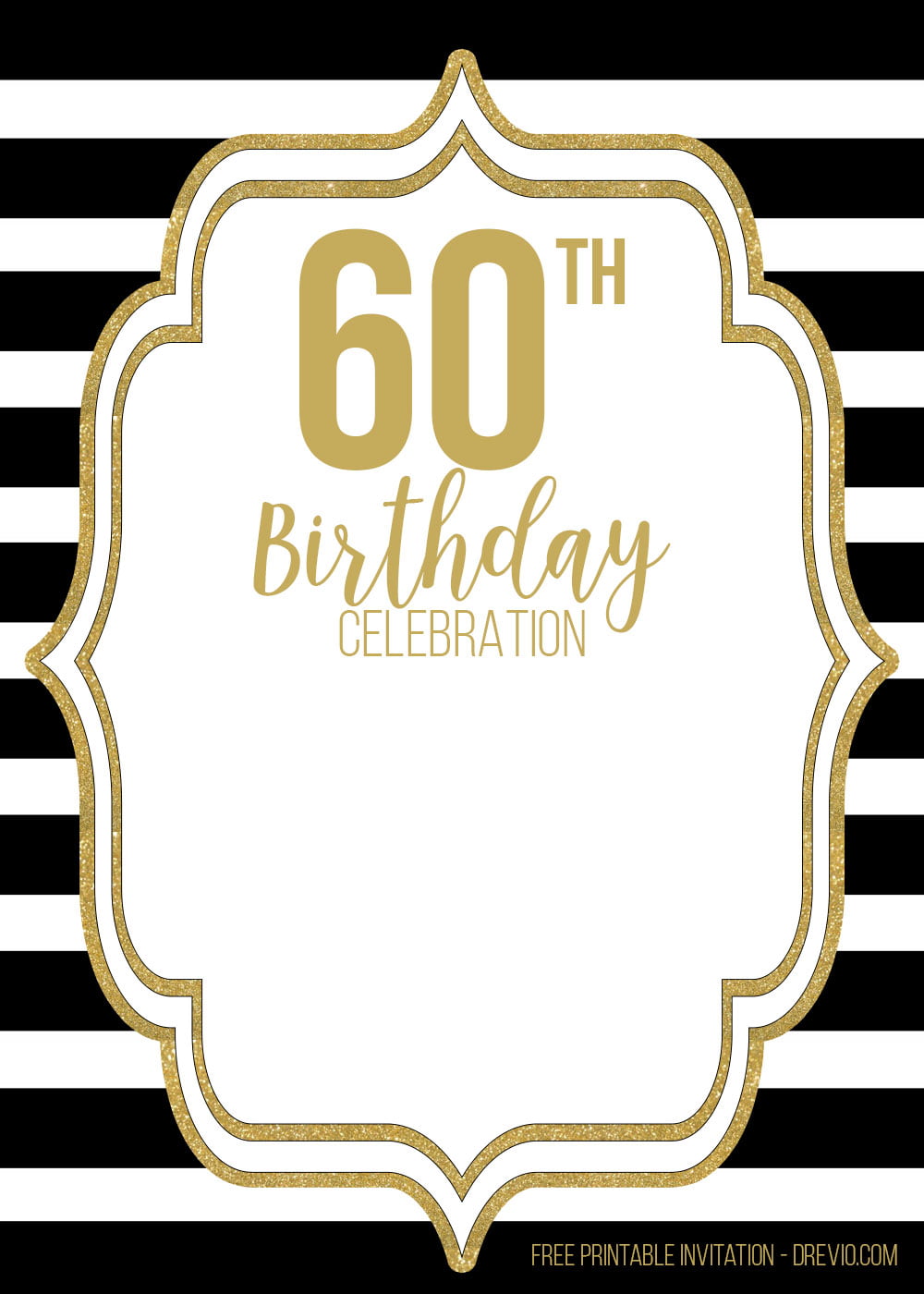 60th Birthday Invitation Template