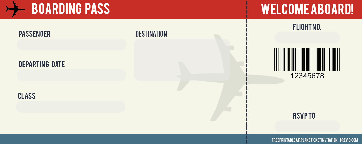 Free Boarding Pass Template Collection