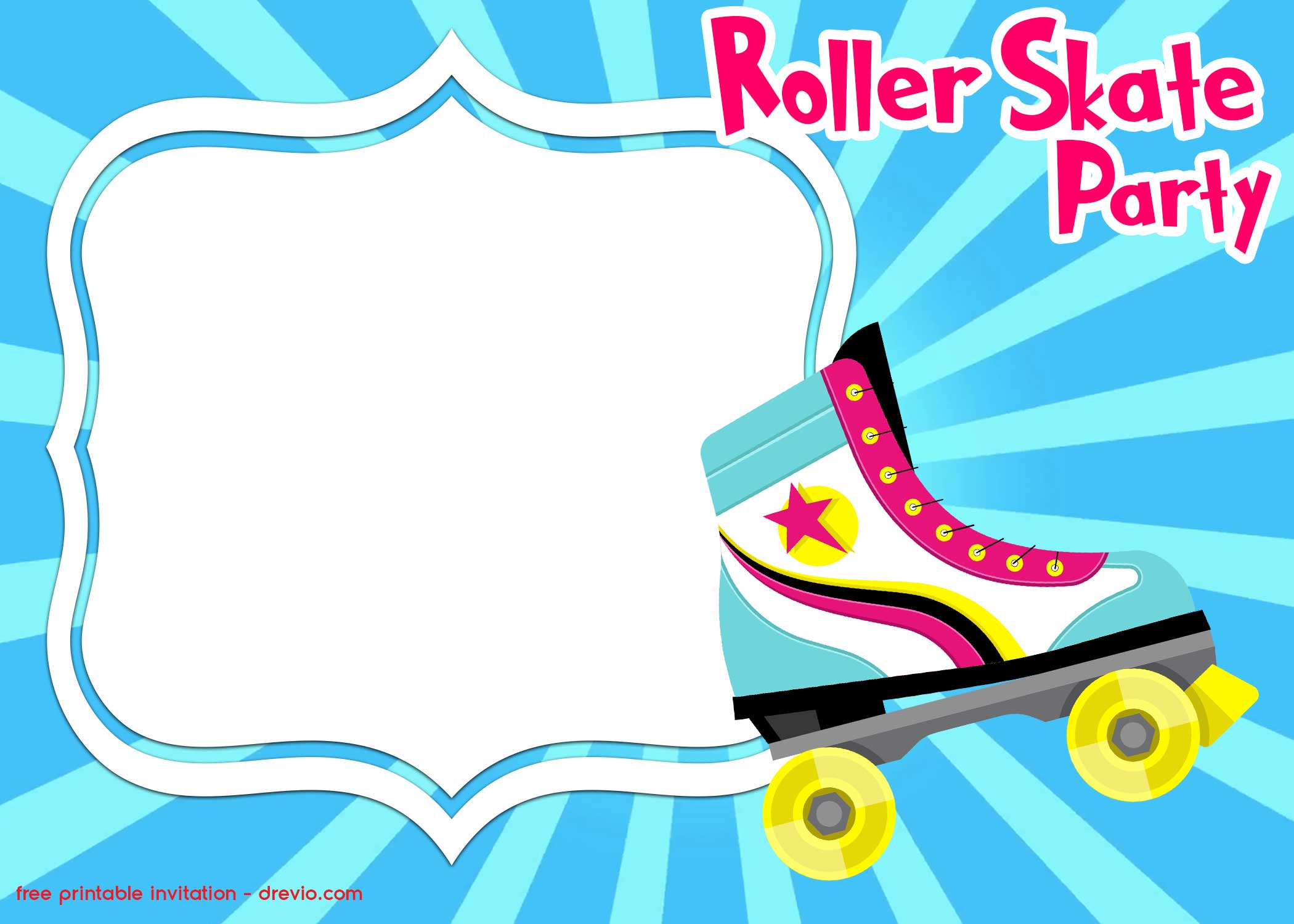 Skating Party Invitation Template Free