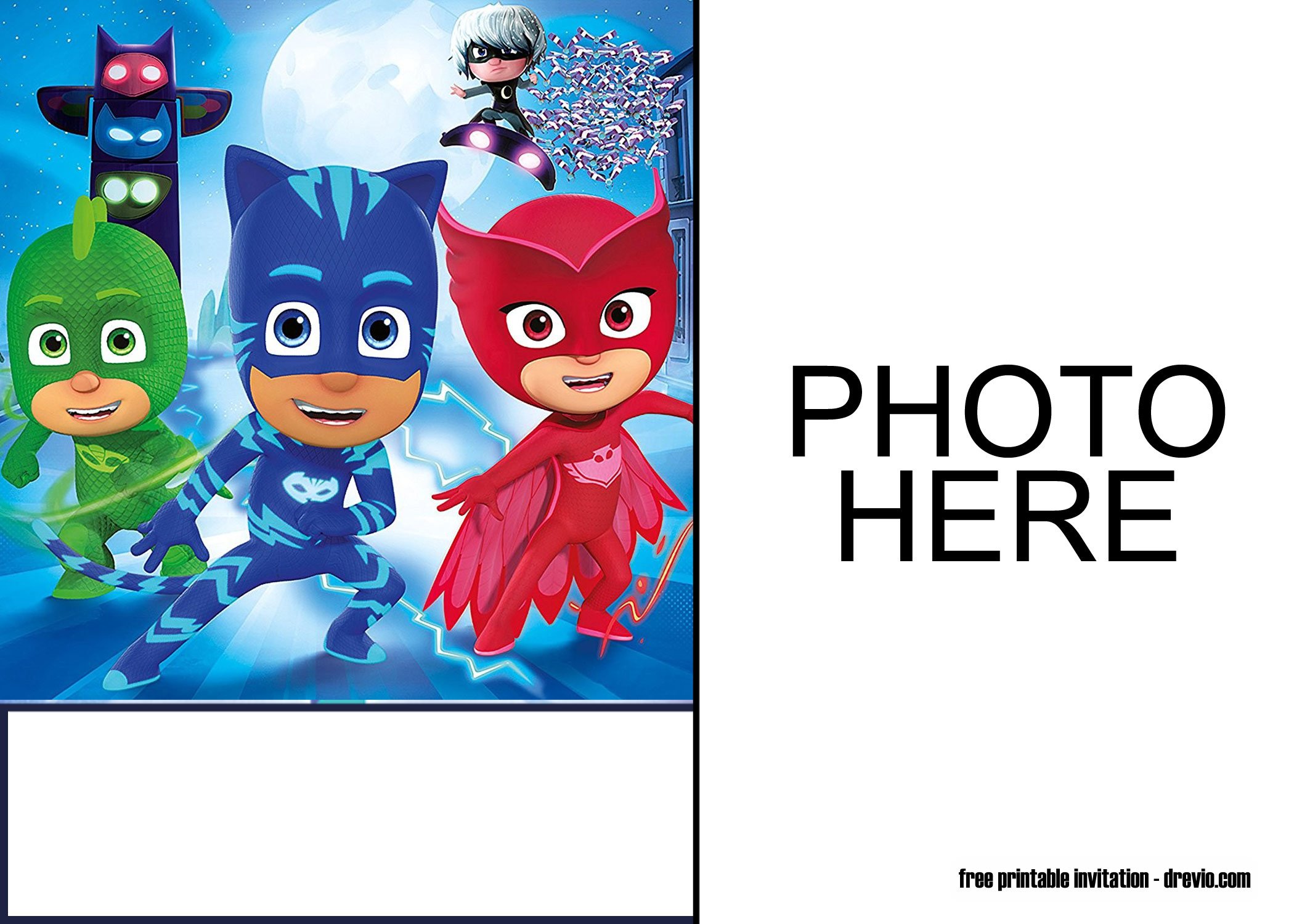 free-printable-pj-masks-with-photo-invitation-templates-download