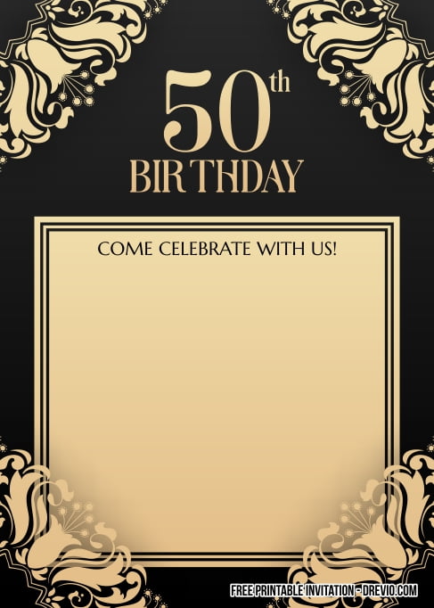 Free Printable 50th Birthday Invitation For Men Download Hundreds