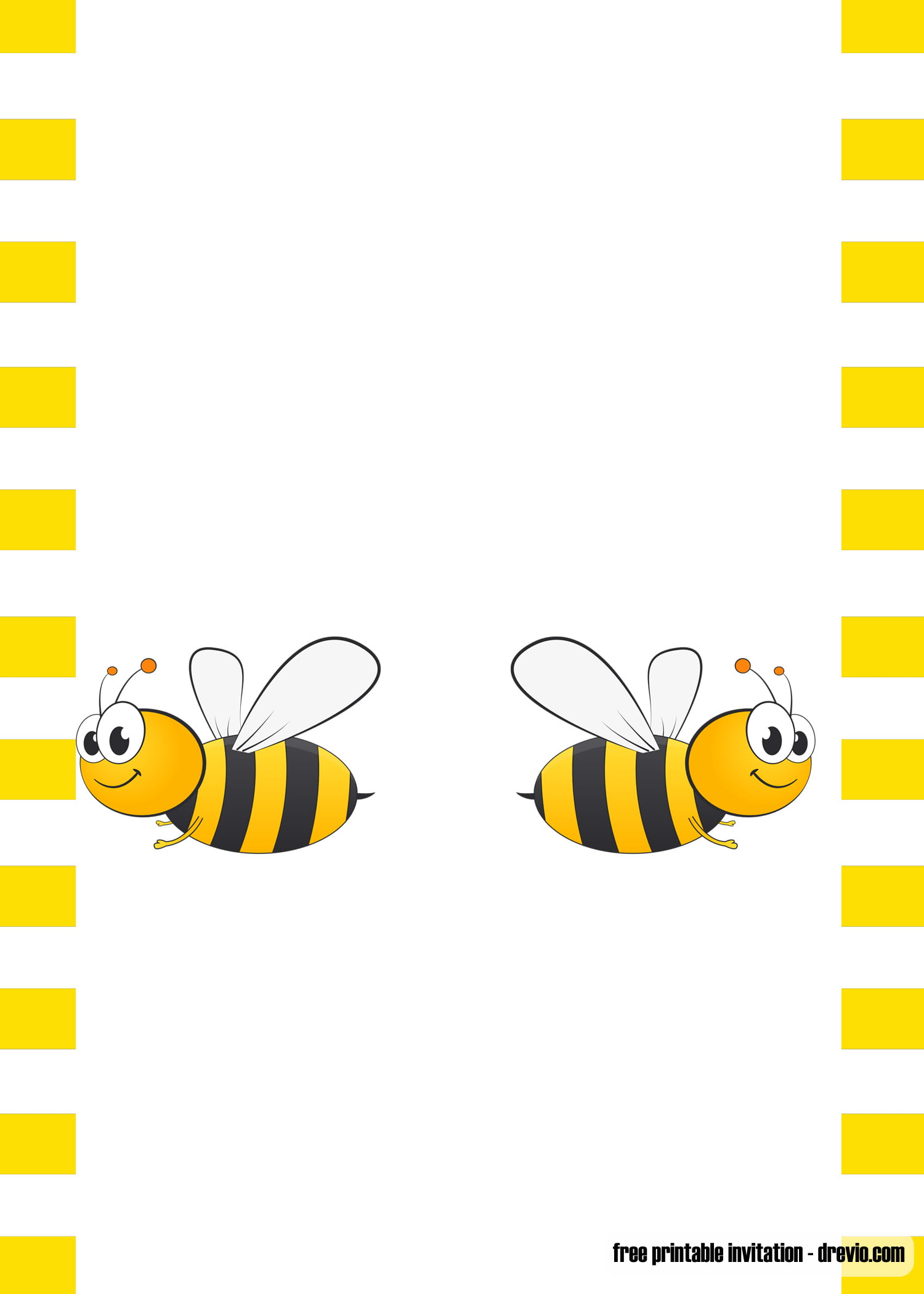FREE Printable Baby Bee Invitation Templates FREE PRINTABLE
