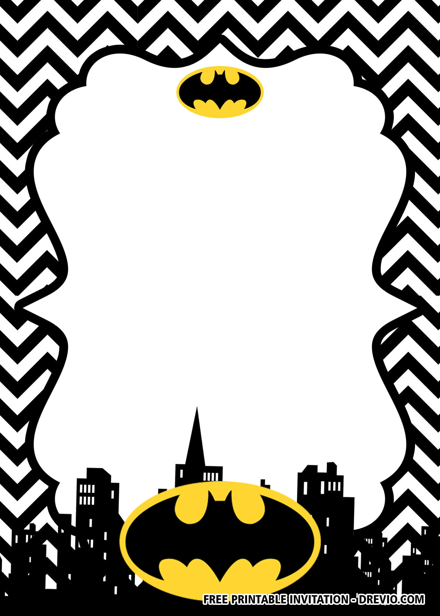 Batman Birthday Invitation Template Free