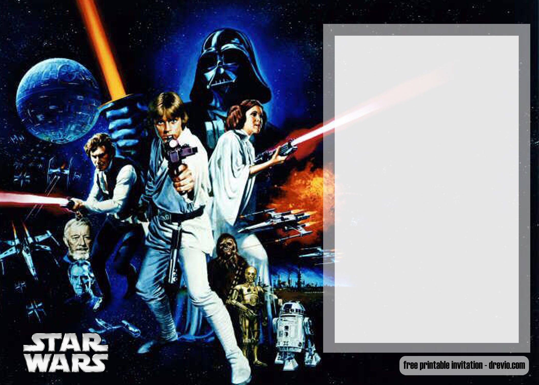 Star Wars Birthday Invitations Template Free