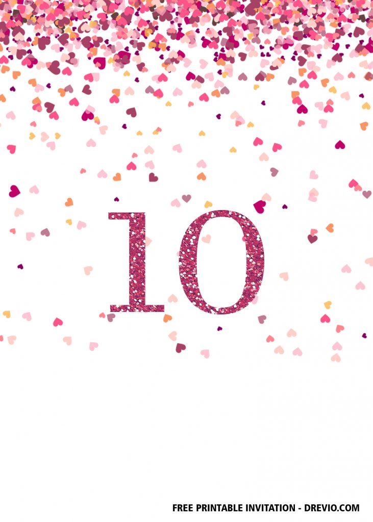 FREE Printable 10th Birthday Invitation Templates Download Hundreds 