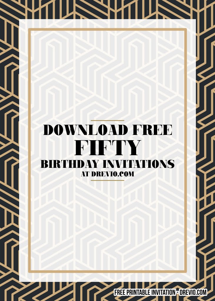 FREE Printable 50th Birthday Invitation Templates | Download Hundreds FREE  PRINTABLE Birthday Invitation Templates