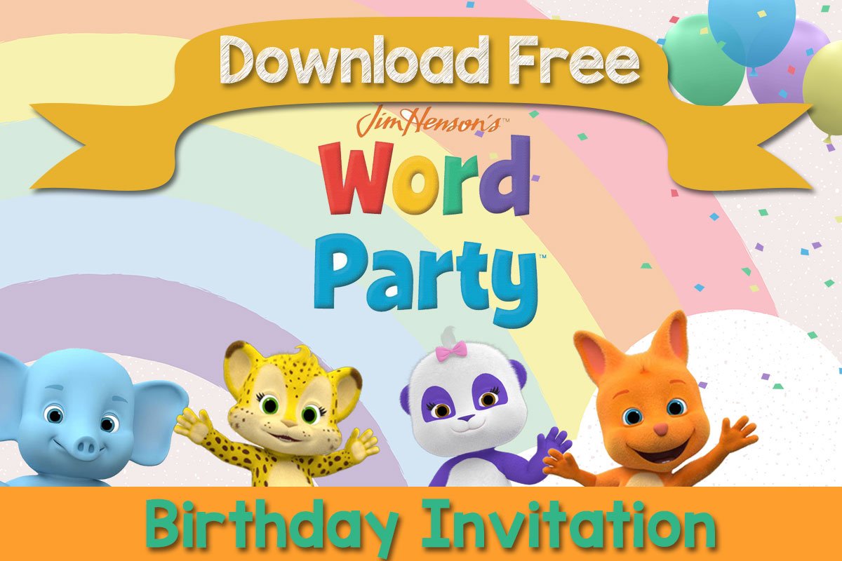 free printable word party invitation templates | download hundreds