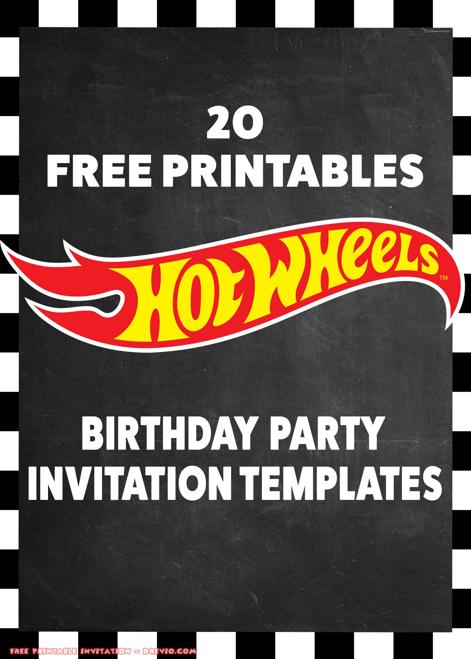 20+ hot wheels party invite free printables | download hundreds