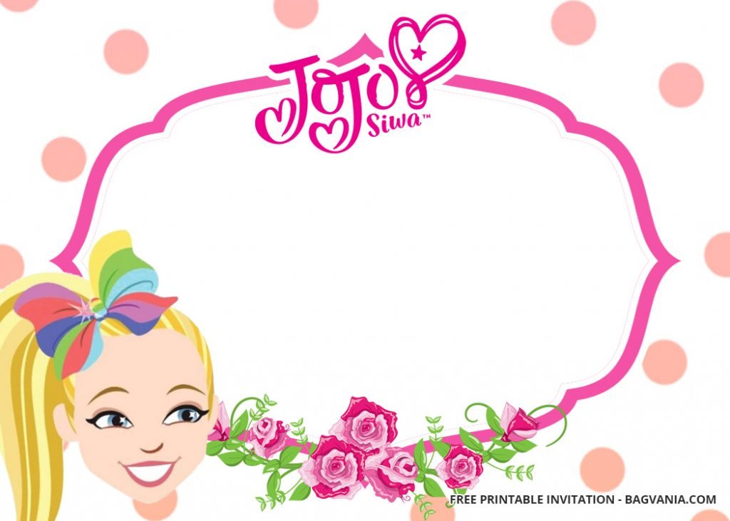 FREE Jojo Siwa Birthday Invitation Templates Download Hundreds FREE