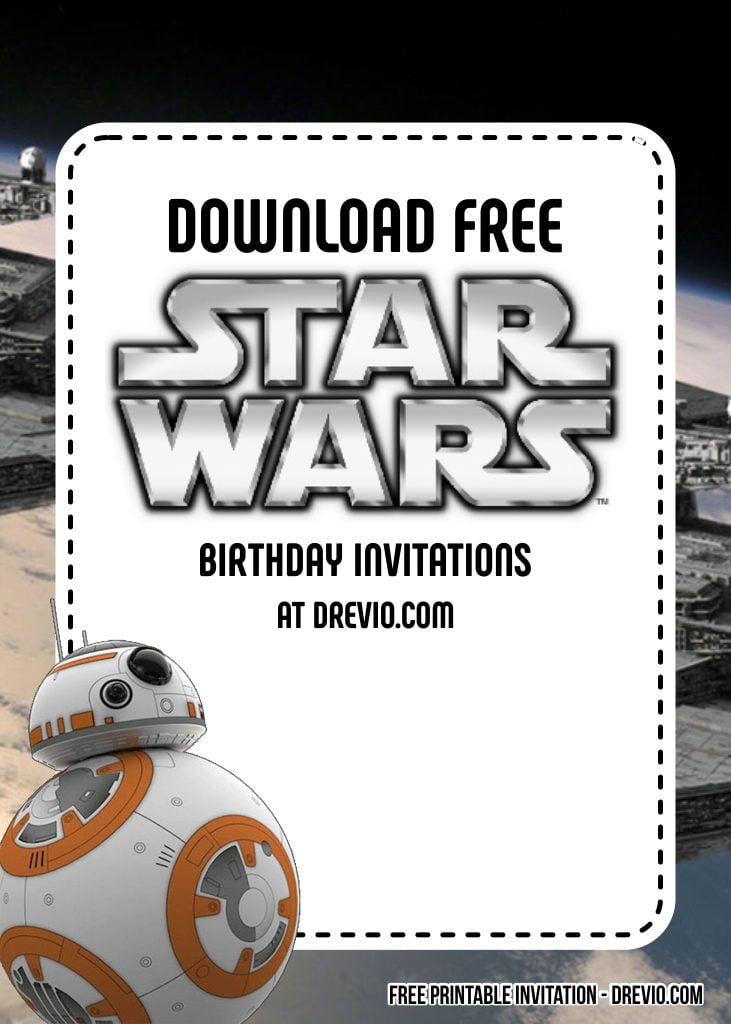 FREE Star Wars Birthday Invitation Templates Download Hundreds FREE