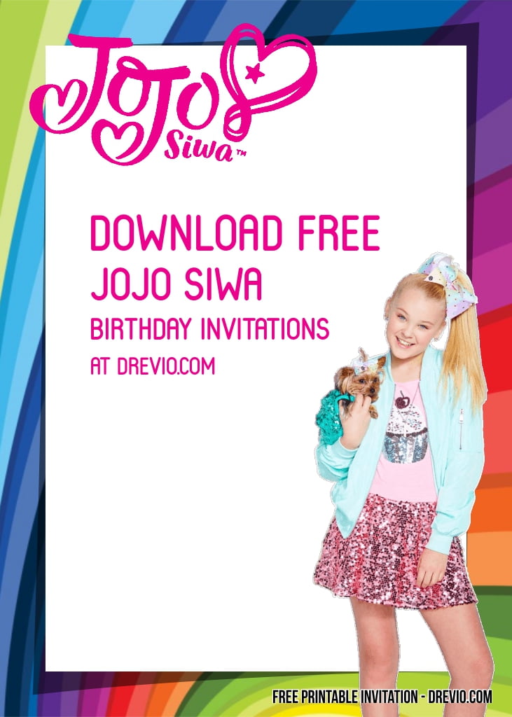 Free Jojo Siwa Birthday Invitation Templates Download Hundreds Free Printable Birthday Invitation Templates
