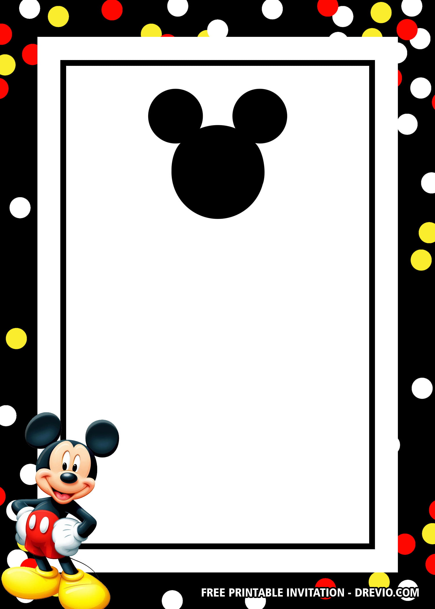 Free Mickey Mouse Head Invitation Templates Download Hundreds Free Printable Birthday Invitation Templates