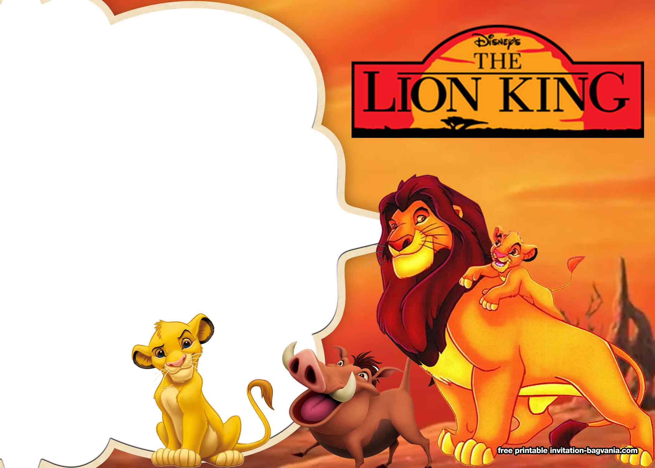 8+ FREE Printable Lion King Invitation Templates Download Hundreds