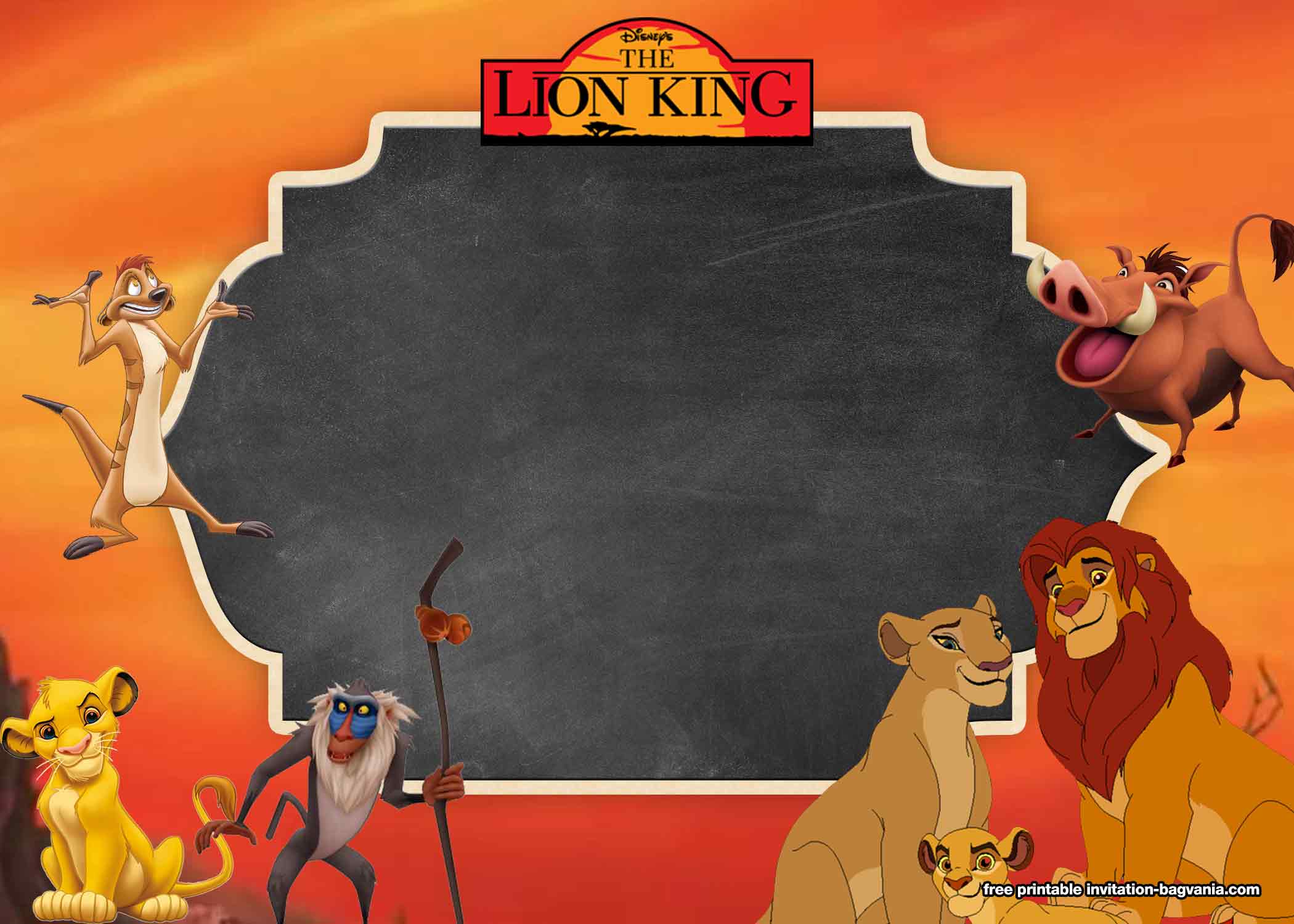 Lion King Invitation Designs Lion King Digital Invitation Lion King Evite