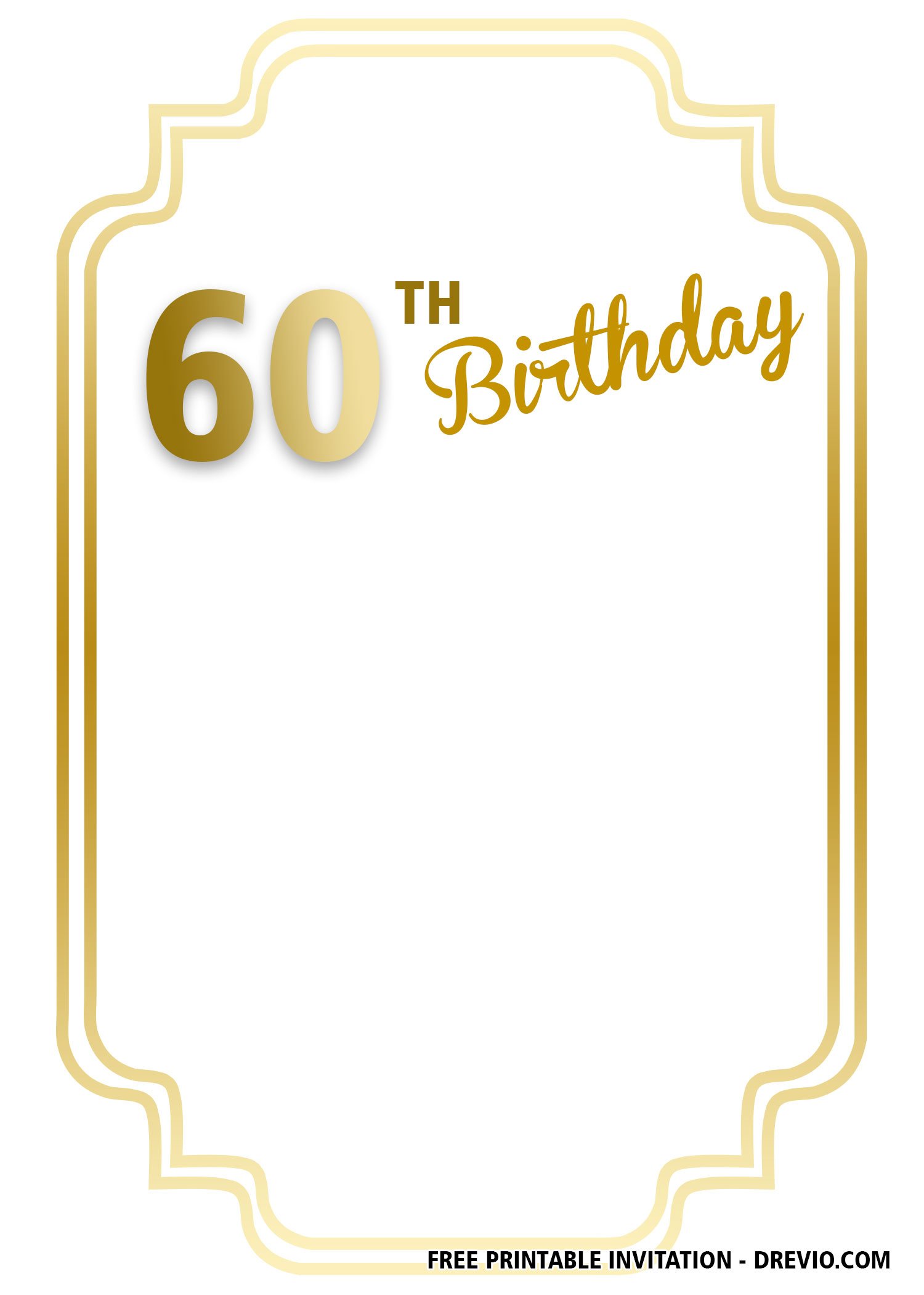 FREE Printable 90th Birthday Invitation Templates | DREVIO