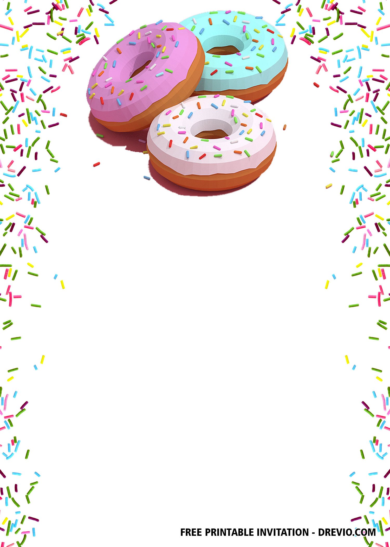 Free Donut Birthday Invitation Template Nisma