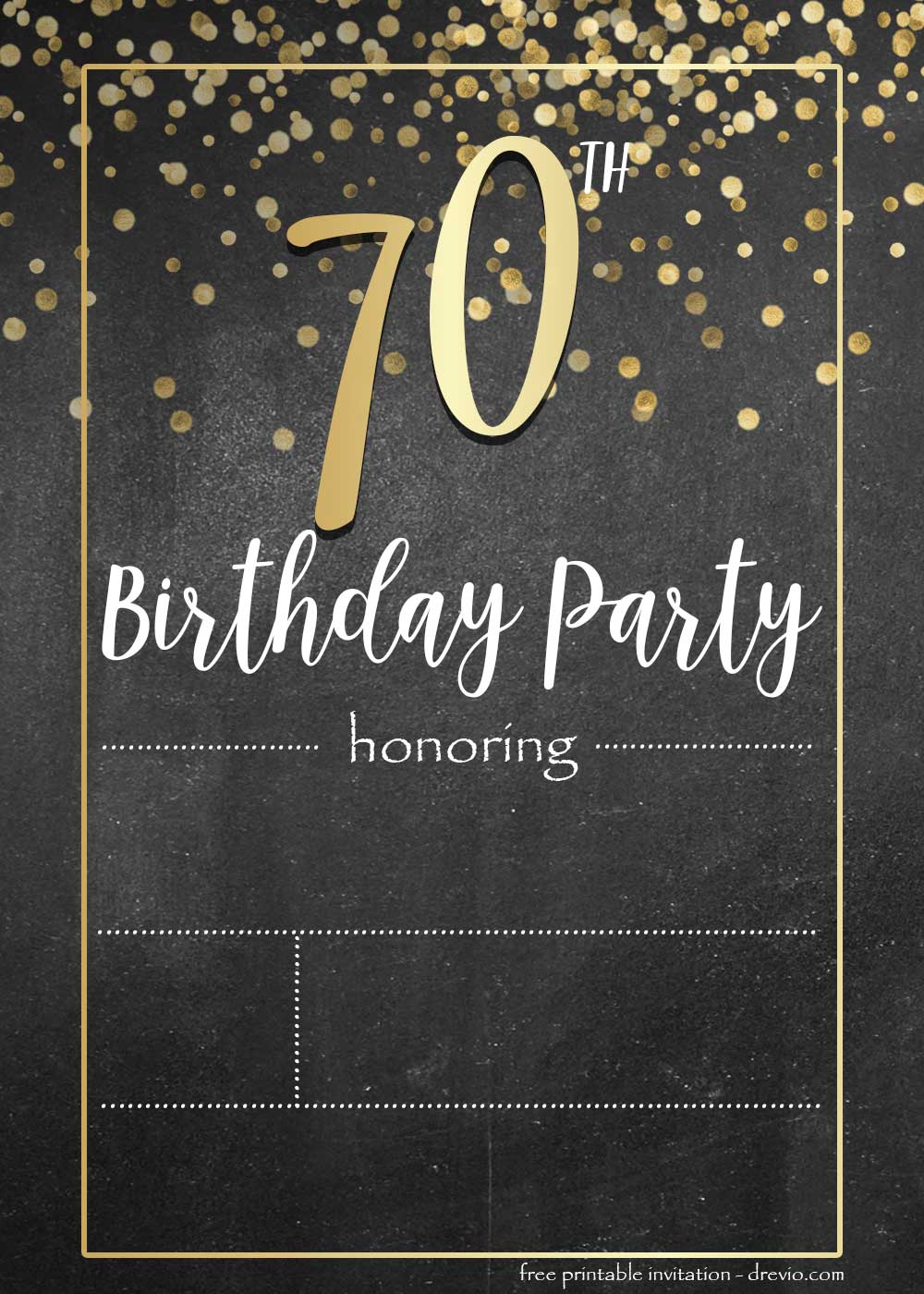 Free Golden Confetti Adult Invitation Templates Download Hundreds Free Printable Birthday Invitation Templates