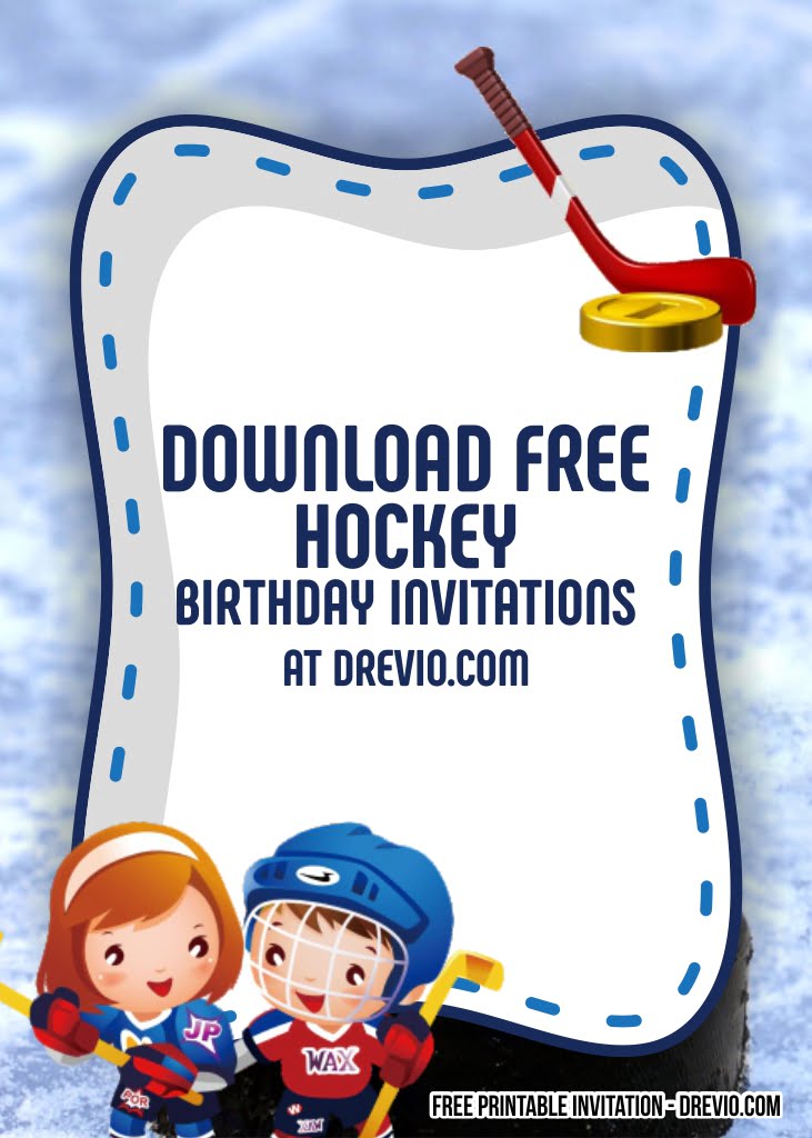 Free Printable Hockey Invitation Templates Download Hundreds Free Printable Birthday Invitation Templates