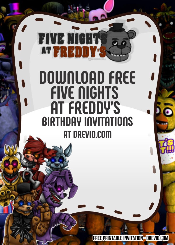 Free Five Nights At Freddys Birthday Invitations Download Hundreds Free Printable Birthday Invitation Templates
