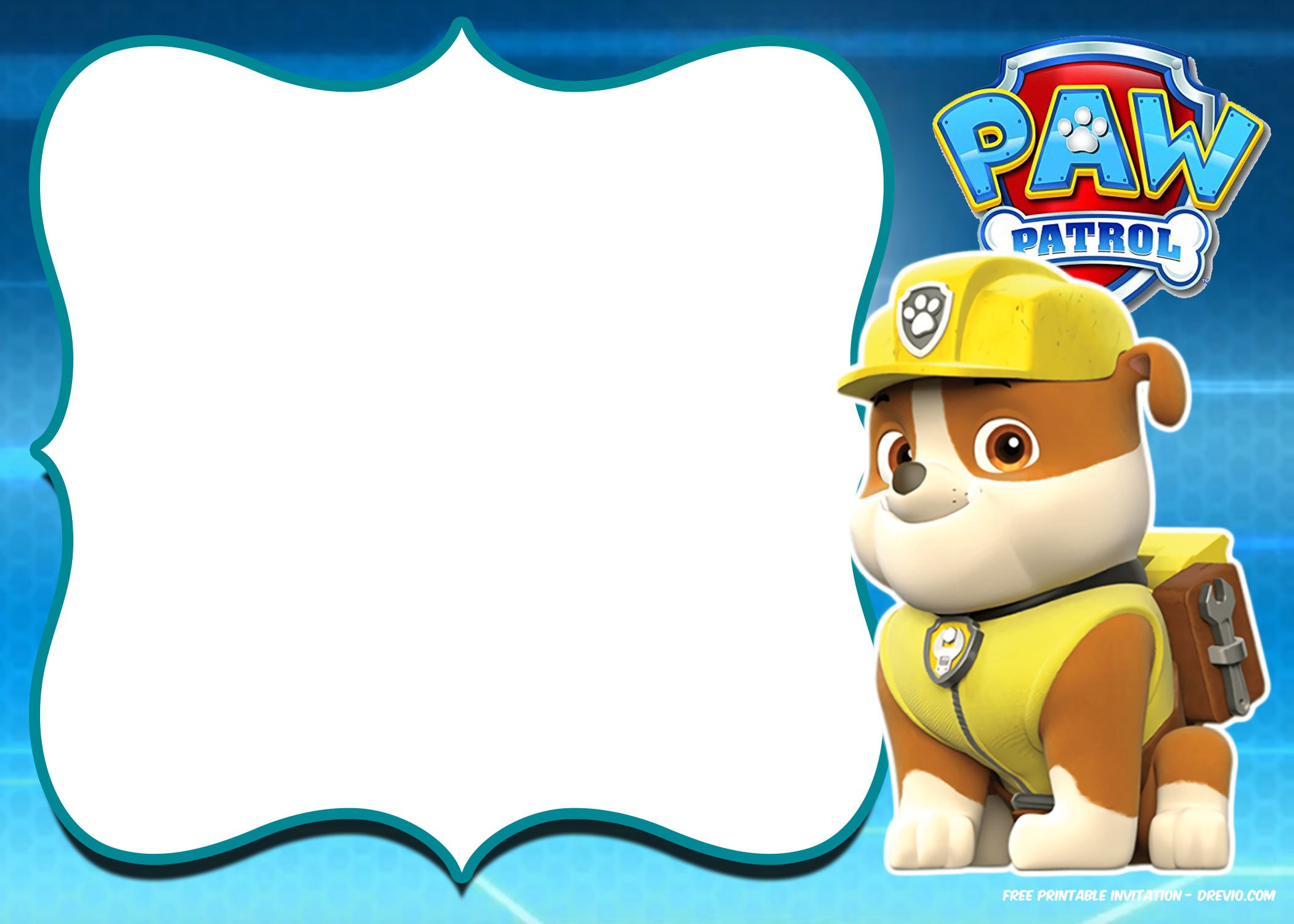 FREE Paw Patrol Birthday Invitation Templates for Teen ...