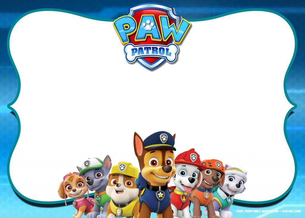 Free Printable Paw Patrol Invitations