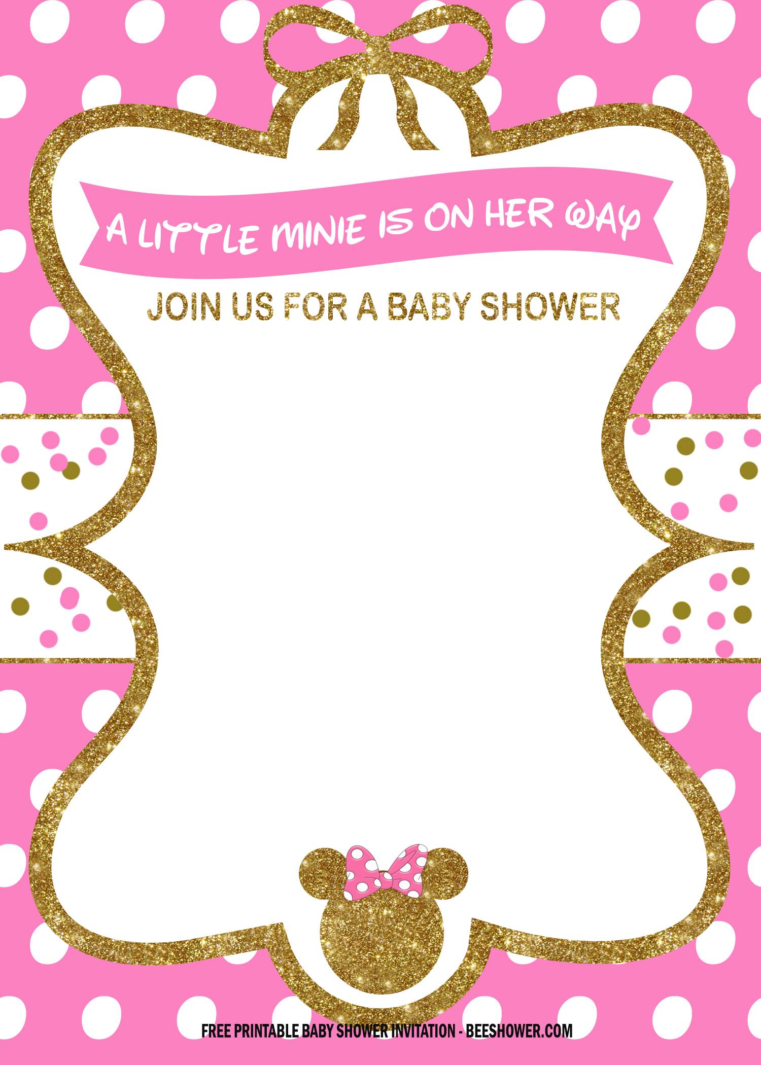 Free Printable Minnie Mouse Invitation Template from www.drevio.com