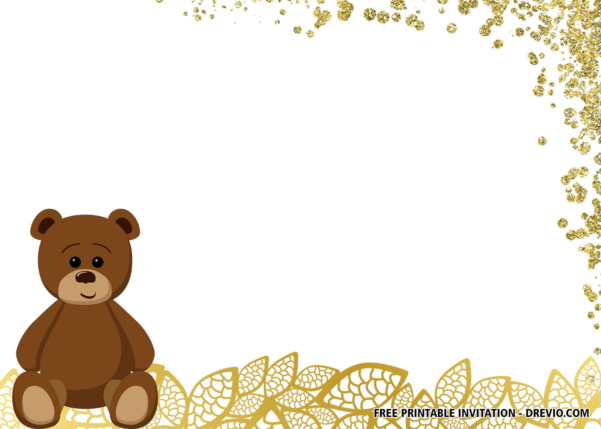 Teddy Bear Invitation Template Free Printable Form, Templates and Letter