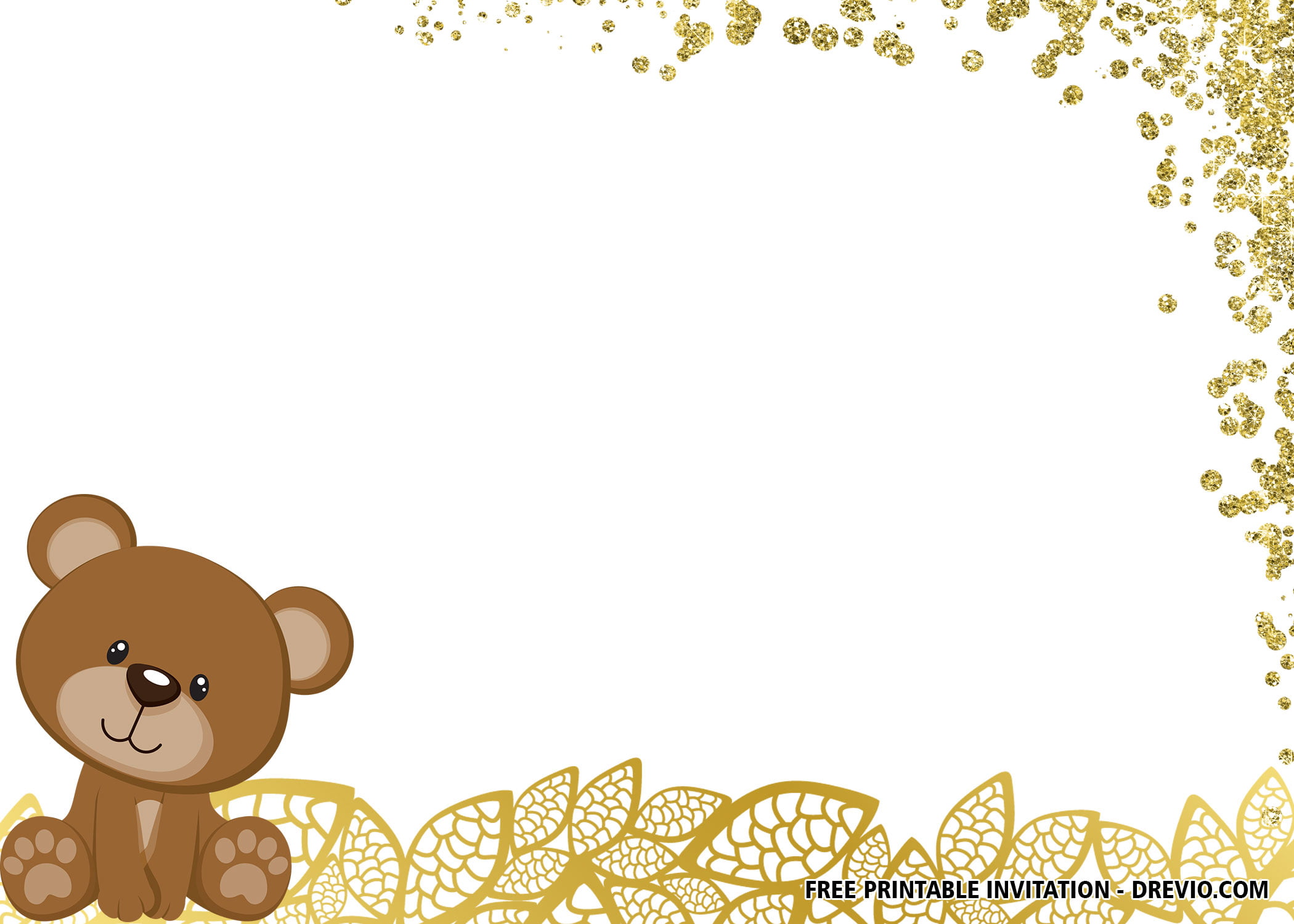 Teddy Bear Invitation Template Free