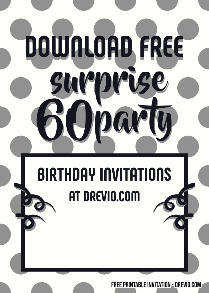 60Th Birthday Party Invitation Template from www.drevio.com
