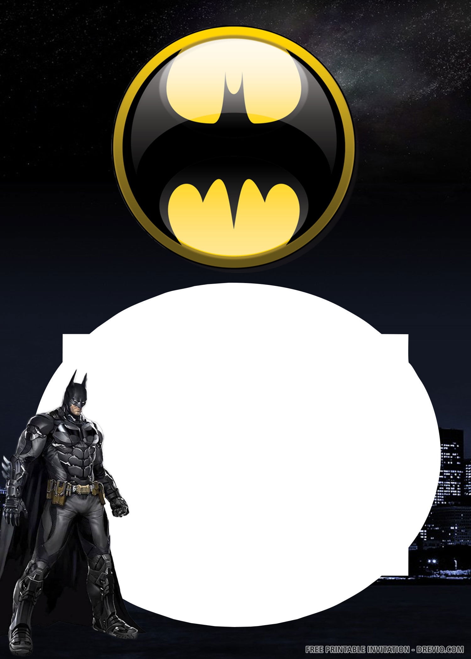 Free Batman Invitation Template